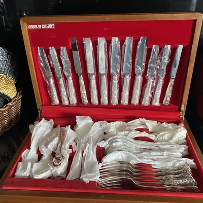 £119.99 • Buy Viners Of Sheffield - 44 Piece Cutlery Set  Silver Plated - Kings Pattern