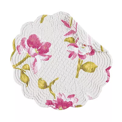 Liliann Cotton Quilted Round Reversible Placemat Set Of 6 17 C&F Home • $28.49