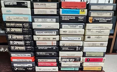 Mixed 8-Track Tapes Lot Of 48 Christmas Head Cleaners Carpenters Bing Elvis Ives • $48