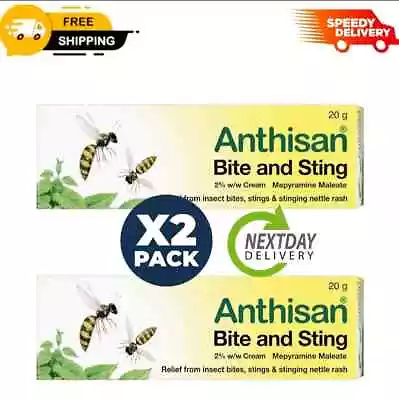 2 Pack Anthisan Bite & Sting Cream Relief From Insect Bites • £8.55