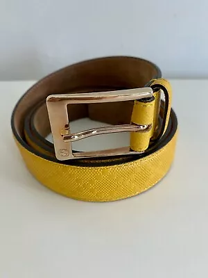 Gucci Men's Yellow Leather Diamante Square Buckle • $190