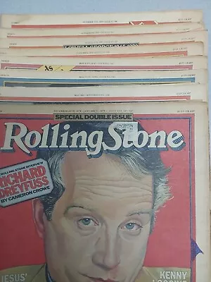 Lot Of 8 Rolling Stone Magazines 1979 Vintage Used Good Cond Solid Binding  • $19.69