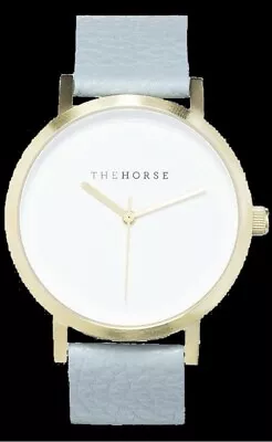 The Horse Watch .The Original: Brushed Gold / Sky Blue • $45