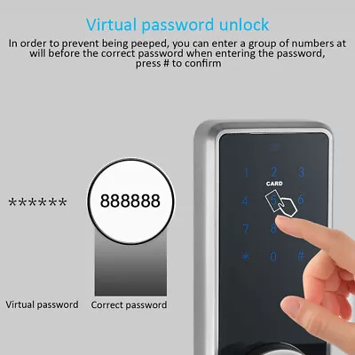 Intelligent Touching Screen Induction Password Lock 3 In 1 Password Card Key SD • $194.44