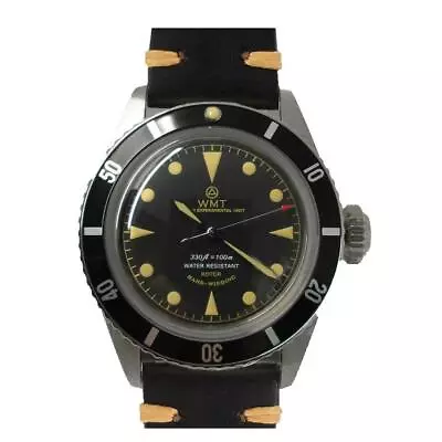 Walter Mitt Sea Diver Steel Automatic Black Vintage Skin Men's Watch • $516.75