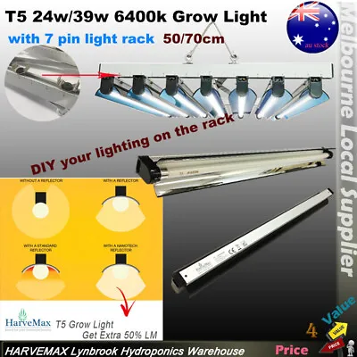 Nano Reflector T5 Bar Light 6400K 24w/39w For Hydroponics Propagation With Rack • $107