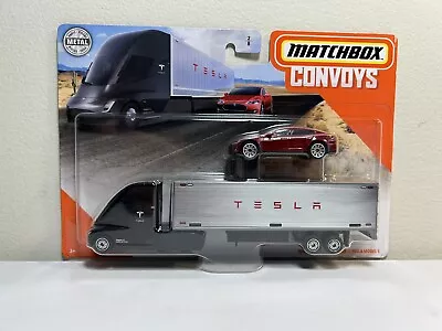 Matchbox Convoys Tesla Semi And Box Trailer With 2020 Model S Tesla Roadster New • $28
