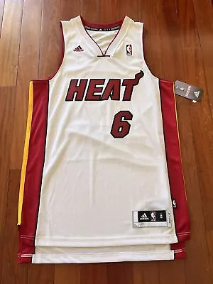 Lebron James Miami Heat White Adidas Swingman Jersey Men Med • $199.99