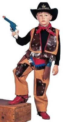 Cowboy Sheriff Outlaw Wild West Chaps Fancy Dress Up Halloween Child Costume • $36.85