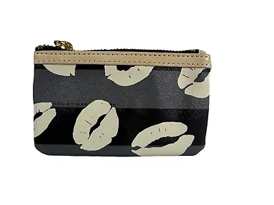 Marc Jacobs Kisses Printed Gunmetal Multi Coin Purse  Keychain Key FOB • $43