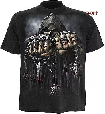 Spiral Direct Game Over T ShirtsTop SkullGothicBiker • £16.99