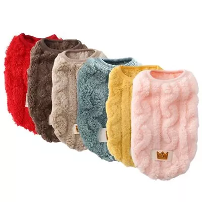 £6.57 • Buy Fleece Dog Cat Coat Chihuahua Puppy Sweater Pet Clothing Dog Vest Kitten Jacket