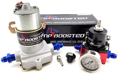 $139.95 • Buy 140 GPH HOT ROD RACING Electric Fuel Pump Kit With Reg & Gauge 14 PSI Universal