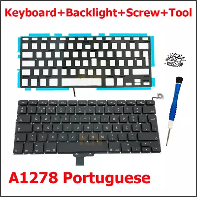 New For Macbook Pro 13 A1278 Portuguese Keyboard + Backlight 2009 2010 2011 2012 • $23.05