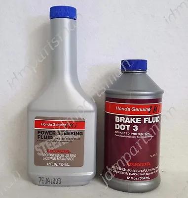 GENUINE Honda Power Steering Fluid & Dot 3 Brake Fluid 12 Fl. Oz Bottle • $24.42