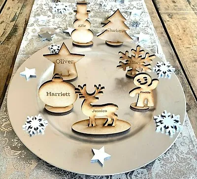 £2.25 • Buy Christmas Table Freestanding Place Names Decoration Placenames Place Settings