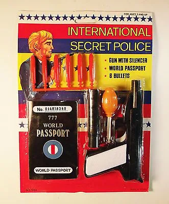 Vintage 1990's International Secret Police Miniature Toy Gun With Projectiles • $9.98