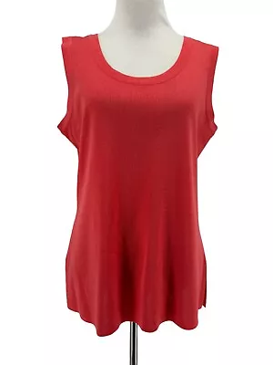 Exclusively Misook Women's Coral Knit Tank Top Shell Size Medium • $30