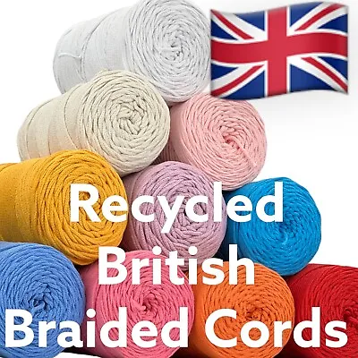 £2.64 • Buy BRITISH MACRAME 2-3mm Braided Cotton Cord String Rope Craft Lace DIY Jewellery