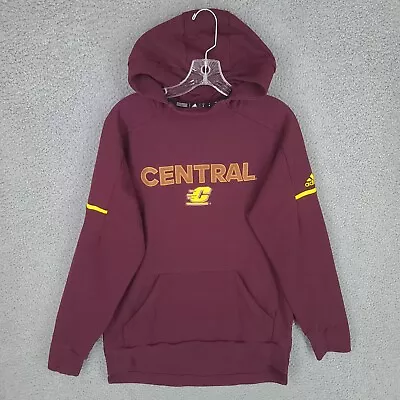 Adidas Hoodie Central Michigan Chippewas Maroon Yellow Pullover Basketball • $18