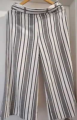 Portmons Black And White Striped 3 Quarter Length Pants. Work/Smart Casual Wear • $15