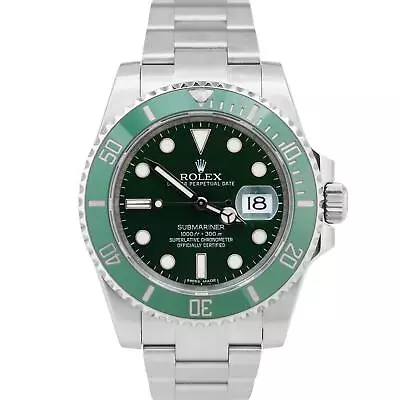 Rolex Submariner HULK Green Ceramic Stainless Steel 40mm 116610 LV Watch • $16493.61