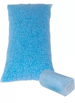 Molblly Bean Bag Filler Foam 2.5lbs Blue Premium Shredded Memory Foam Filling • $21.50