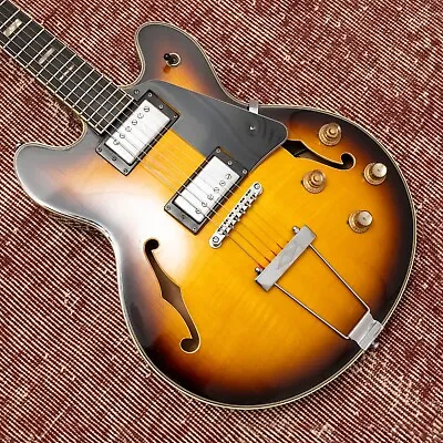 💙 1970's Greco SA-500 (ES-390) Hollow Body Guitar MIJ - Brown Vintage Sunburst • $675