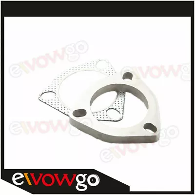 US SHIP 3  76mm T304 SS Turbo Exhaust Downpipe Flange 1/2  Thick & 3 Bolt Gasket • $20