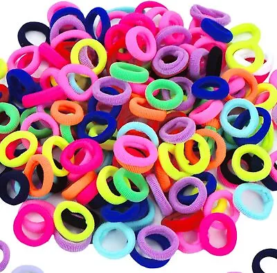 100 Mini Hair Ponios Endless Elastics Bobbles Bands Baby Girl Hair Bands • £3.25