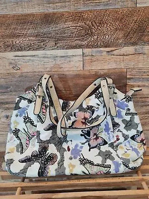 Stylish Unbranded Multi-Coloured Butterfly Print Zip Up Hand Bag • £13.99