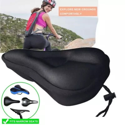 Bike Seat Cover Silicone Gel Soft Pad Bicycle Saddle Cushion Mountain Road Bike • $6.90