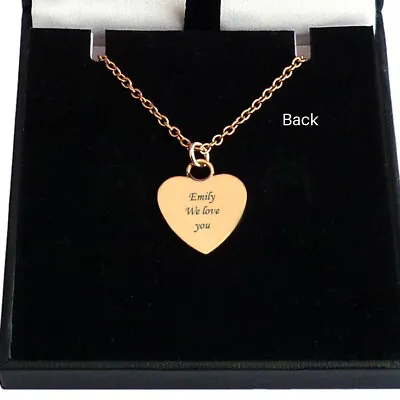 Engraved Heart Necklaces Gift For Birthday 13th 16th 18th 21st 30th40th • £16.99