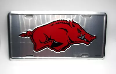 Arkansas Razorbacks 3d Embossed Metal Car Novelty License Plate Auto Tag • $12.98