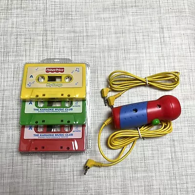 Vintage Sealed Fisher Price Cassette Audio Tapes And Microphones Karaoke • $49.99