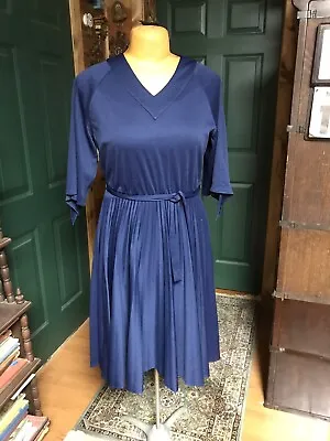 Vintage 1960s Dress Mad Men Retro House Wife Full Pleated Skirt • $25