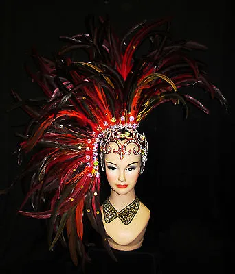 Da NeeNa GRFA Samba Vegas Cabaret Mohawk Showgirl Drag Queen Headdress • $302.10