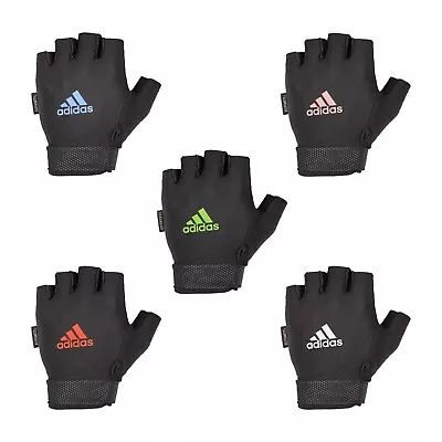 £10.99 • Buy Adidas Adjustable Essential Gloves Weight Lifting Fitness Training Gym Workout