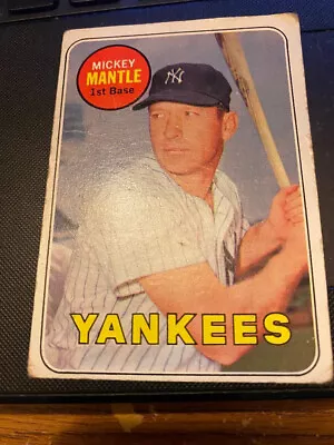 1969 TOPPS Micky Mantle In Excellent Condition • $1200