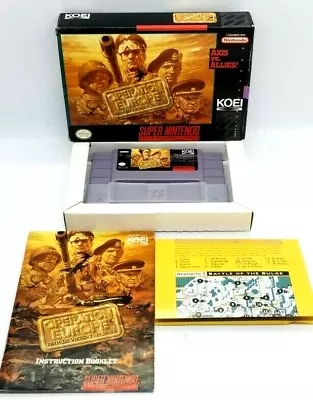 Operation Europe: Path To Victory 1939-45 (Super Nintendo 1993) Complete In Box • $149.99