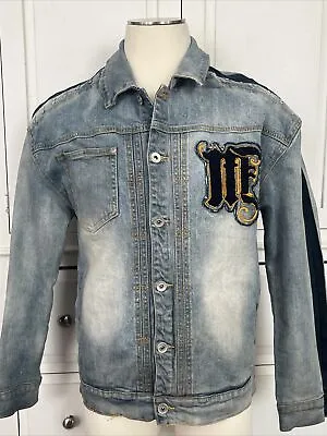 Mens Jean Jacket XL Denim Mad Blue Slim Fit • $30