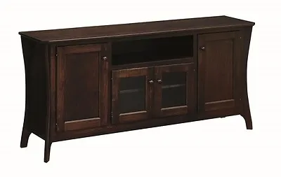 Amish 60  TV Stand Entertainment Media Center Solid Wood Oak Maple New • $1299