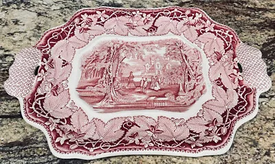 MASON’S PINK VISTA LINER/PLATTER FOR LARGE BEDFORD TUREEN 14 3/4”L Ex Cond • $110