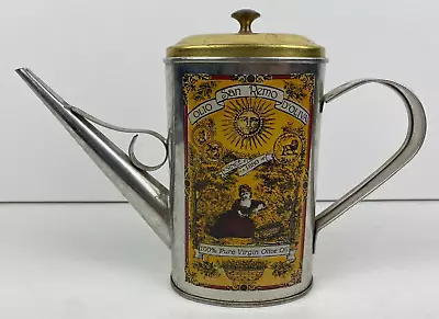 Vintage Olive Oil Decanter Olio San Remo D’Oliva Tin Spout Can • $20.75