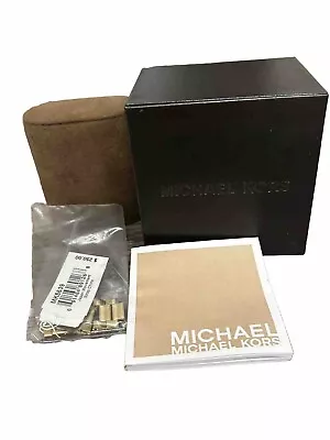 Michael Kors Empty Watch Box Brown With Cushion And Instructions Extra Pieces • $13.99