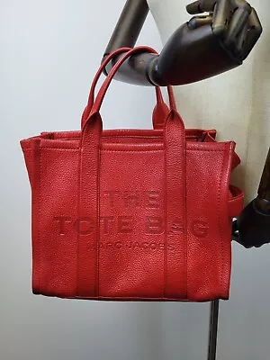 MARC JACOBS Grained Calfskin Meduim  The Tote Bag Red • $200