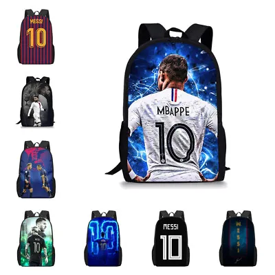17'' Messi Soccer Print Backpack Children Rucksack School Bag Packsack • $35.59