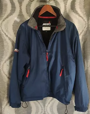 Musto Sailing Jacket Performance Size Small Blue Breathable Pack Away Hood • £8.88