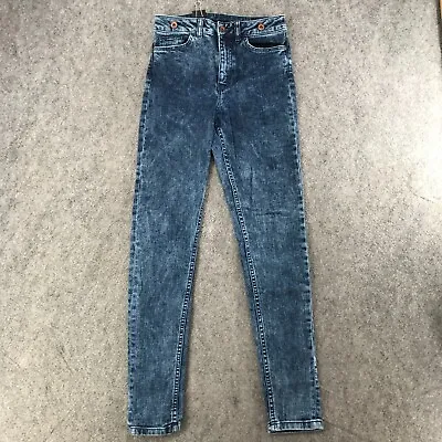 Divided H&M Jeans Womens Size 6 Slim Leg Skinny High Rise Mid Acid Wash Stretch • $16.99