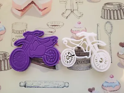 $7.61 • Buy Motorbike, Dirtbike Cookie Cutter And Embosser, Fondant Stamp, 3D Printed